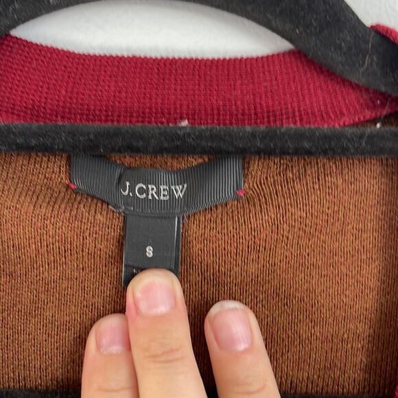 J. Crew Merino Wool blend dark academia button up knit cardigan sweater sz S - Picture 5 of 6